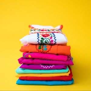 Set of 12 Kids Mexican Embroidered Dresses